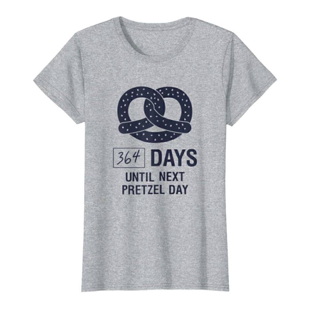 The Office 364 Days Until the Next Pretzel Day Womens Gray T-Shirt Small EUC
